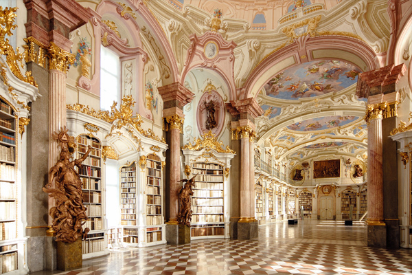 Βιβλιοθήκη στην Μονή Admont , Αυστρία